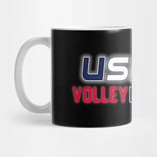 Usa Colors And Volleyball Mug